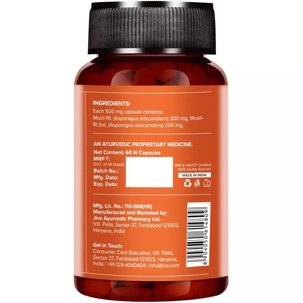 Jiva Ayurveda Safed Musli Capsules, 60 Capsules - Image 2