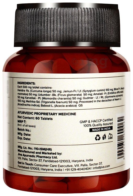 Jiva Ayurveda Diatrin Tablets 500mg, 60 Tablets - Image 4