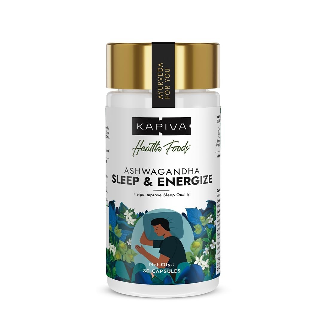 Kapiva Ashwagandha Sleep & Energize Capsules, 30 Capsules