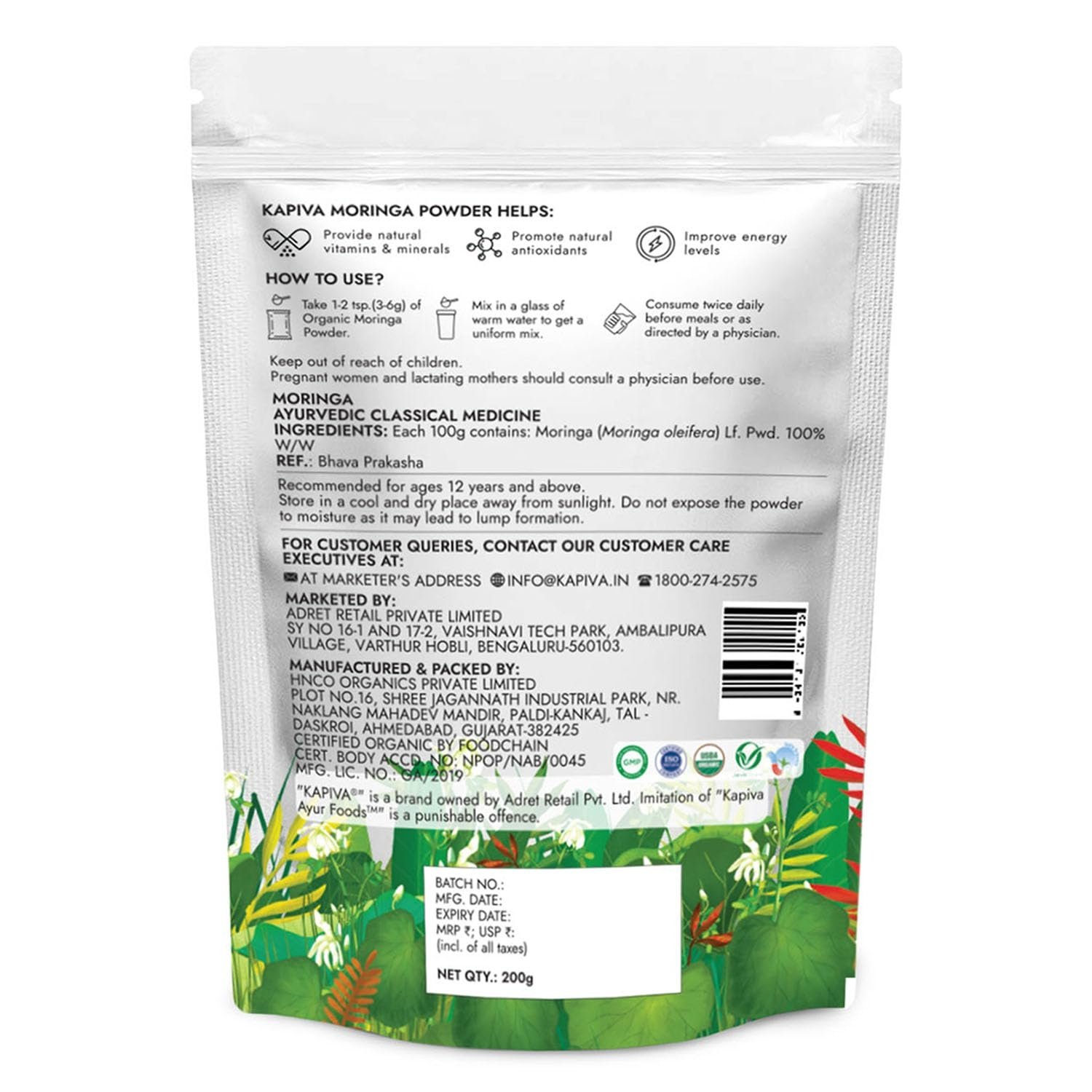 Kapiva Organic Moringa Powder