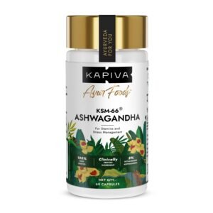 Kapiva KSM-66 Ashwagandha Capsules, 60 Capsules