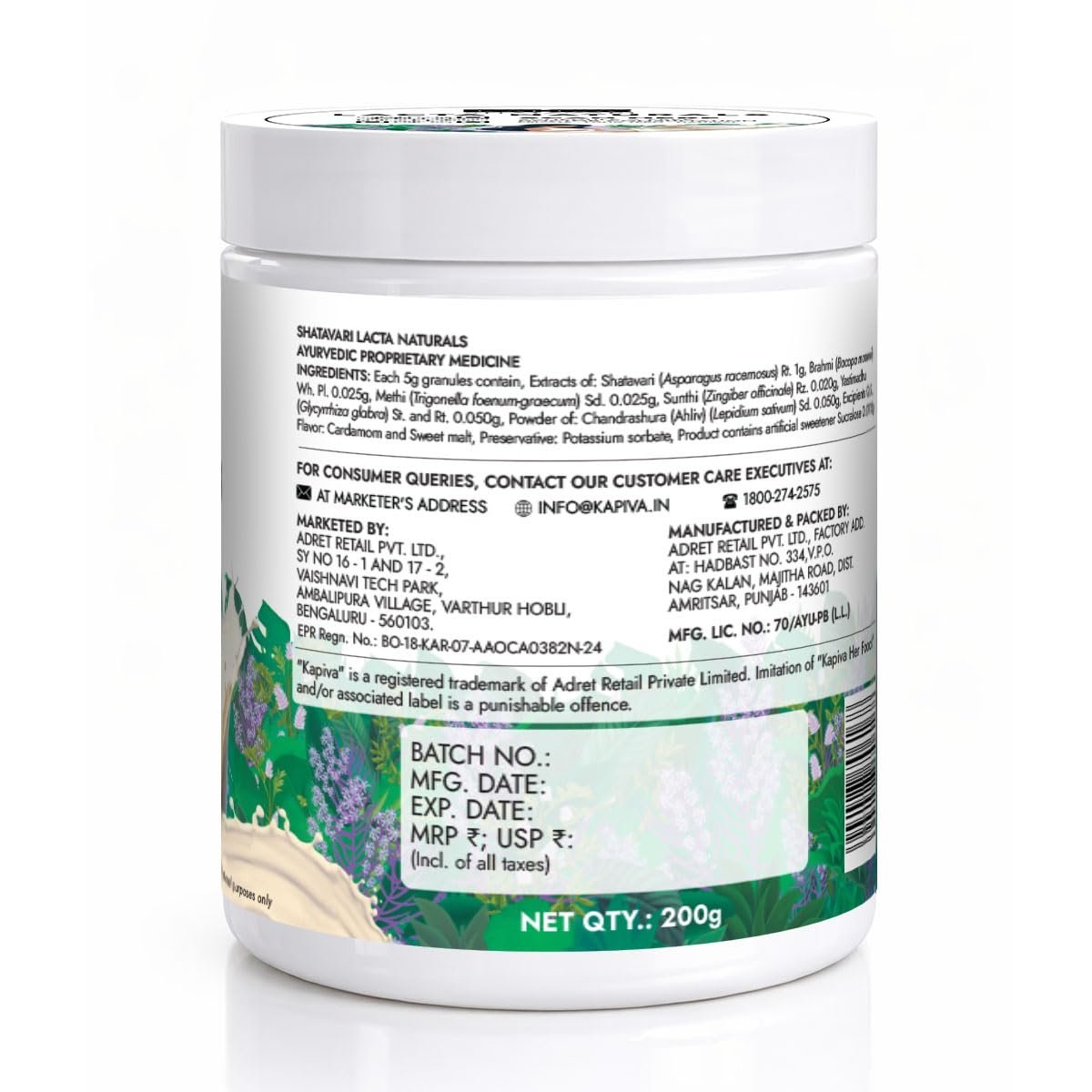Kapiva Shatavari Lacta Naturals, 200 g - Image 2