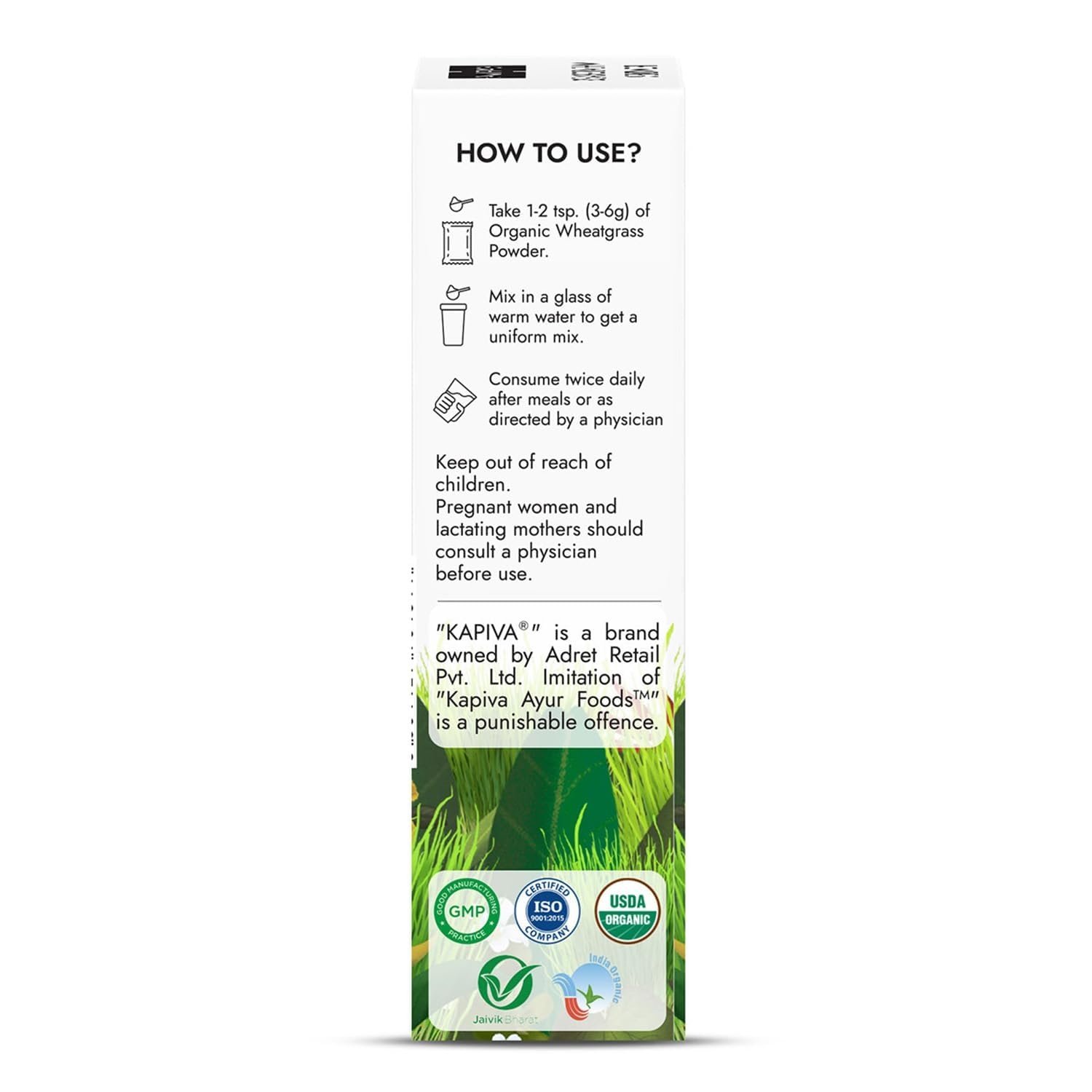 Kapiva Organic Wheatgrass Powder 100g (Pack of 2) - Image 6