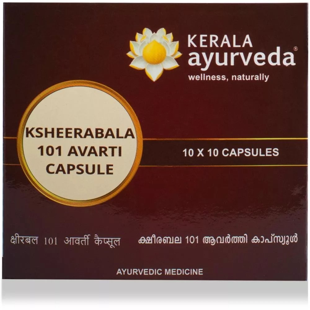 Kerala Ayurveda Ksheerabala 101 Avarti Capsules, 100 Capsules