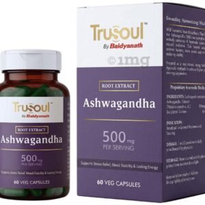TruSoul by Baidyanath Ashwagandha Veg Capsule, 60 Capsules